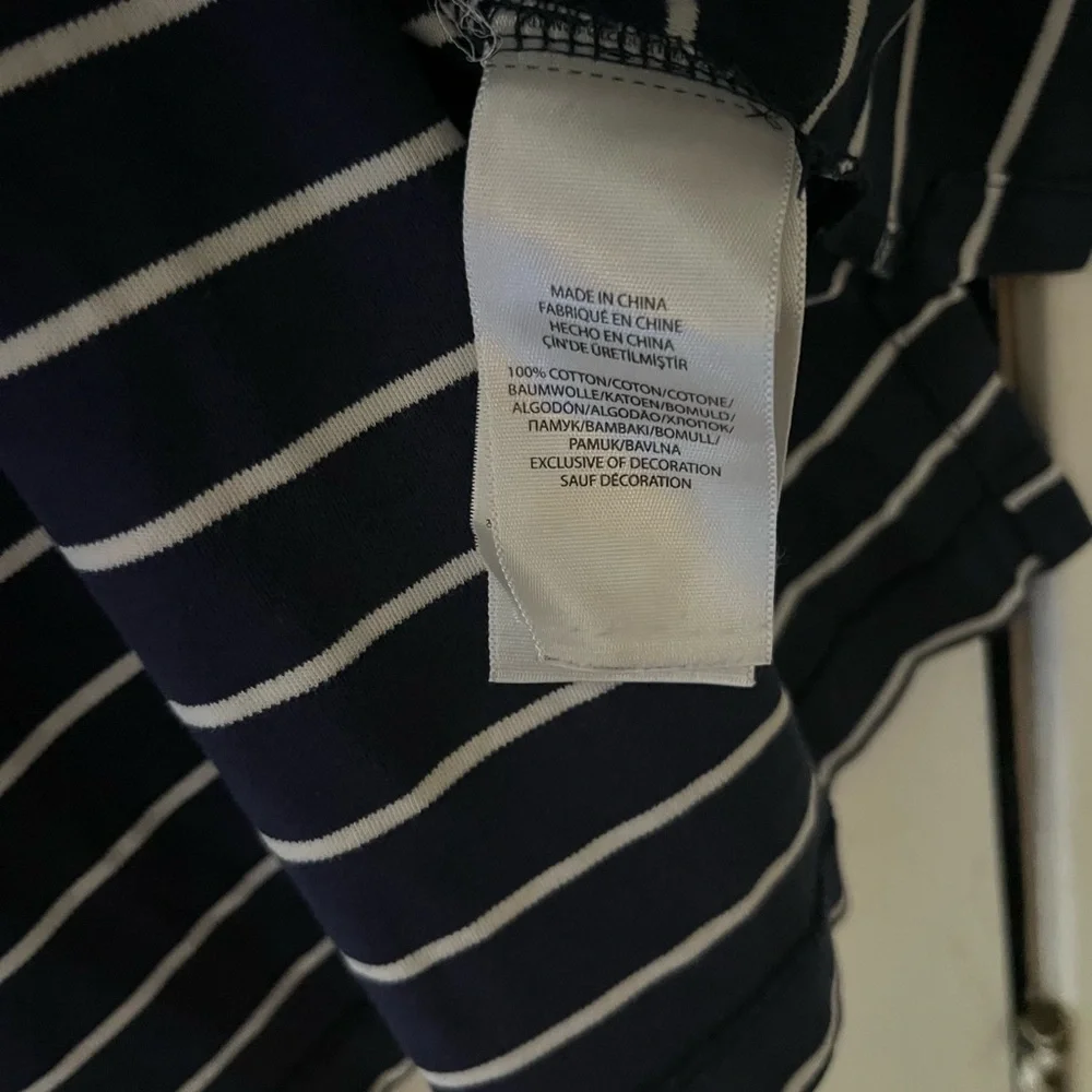 Polo Ralph Lauren Polo Shirt Mens Big & Tall 4XB Navy/White Striped Short Sleeve